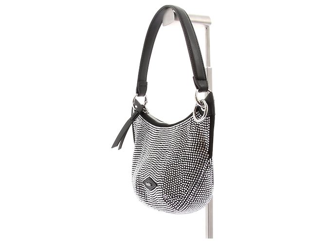 Ba&Sh Borsa a mano con strass "Swing" Argento - vista 5