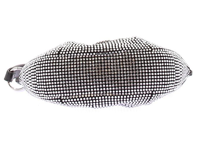 Ba&Sh Borsa a mano con strass "Swing" Argento - vista 6
