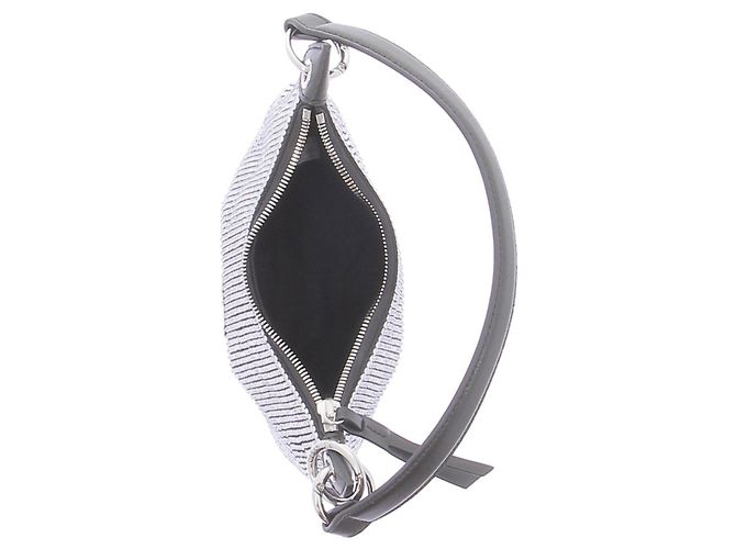 Ba&Sh Borsa a mano con strass "Swing" Argento - vista 7