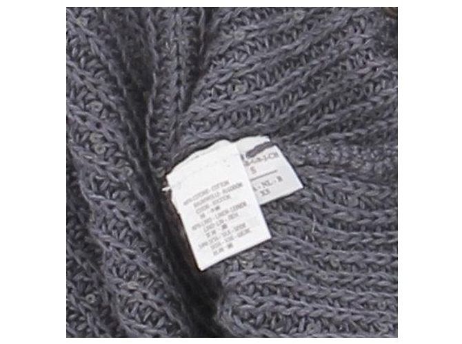 Ärmelloser Brunello Cucinelli Rollkragenpullover aus Leinenmix Grau mit Strass - Ansicht 6