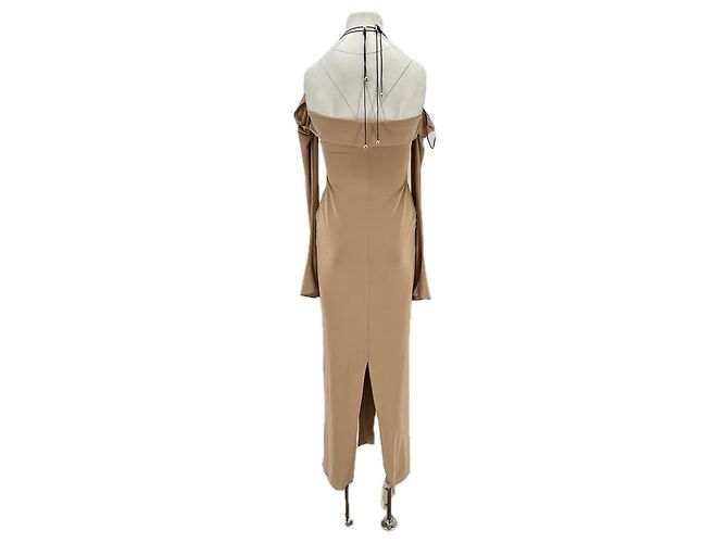 Autre Marque 16ARLINGTON Kleid beige aus Polyester Größe 8 UK - Ansicht 2