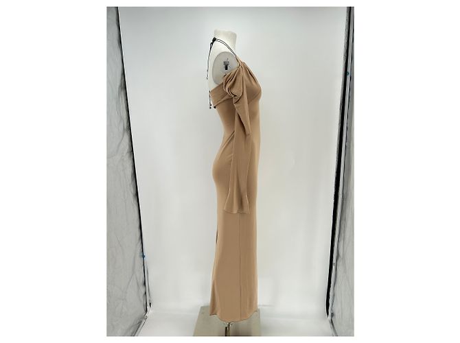 Autre Marque 16ARLINGTON Kleid beige aus Polyester Größe 8 UK - Ansicht 3