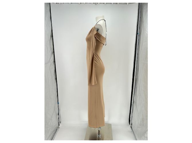Autre Marque 16ARLINGTON Kleid beige aus Polyester Größe 8 UK - Ansicht 4