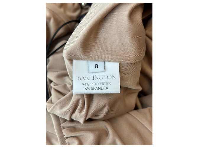 Autre Marque 16ARLINGTON Kleid beige aus Polyester Größe 8 UK - Ansicht 7