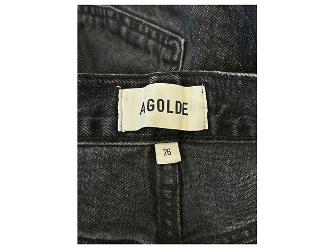 Agolde Denim Bermuda Shorts Schwarz Baumwolle Größe 26 - Ansicht 3