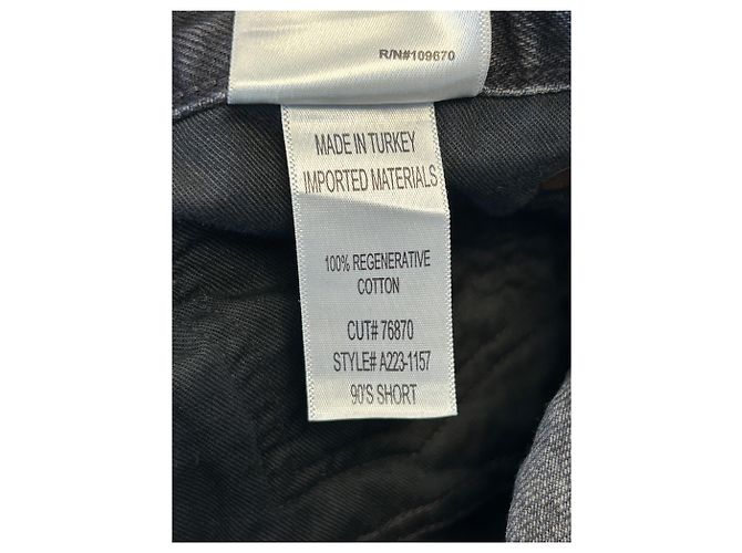 Agolde Denim Bermuda Shorts Schwarz Baumwolle Größe 26 - Ansicht 4