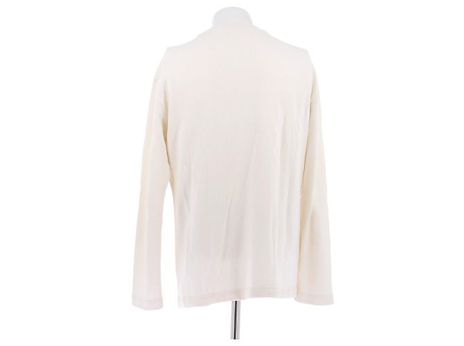 Autre Marque T-shirt a maniche lunghe crema NNO7 in cotone - vista 2