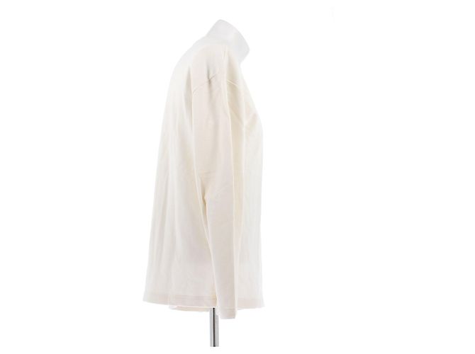 Autre Marque T-shirt a maniche lunghe crema NNO7 in cotone - vista 3