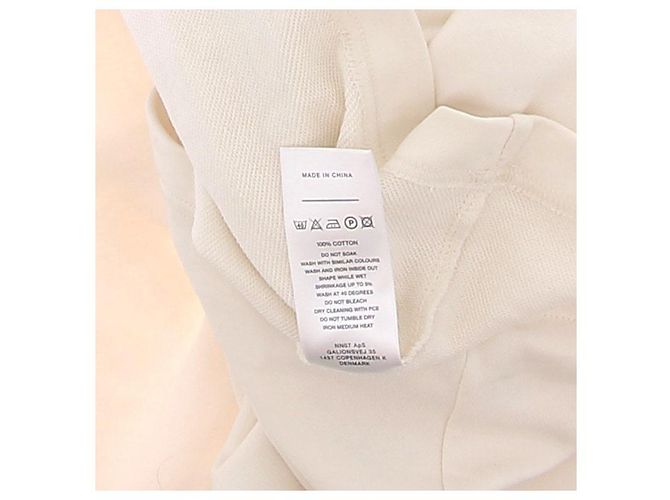 Autre Marque T-shirt a maniche lunghe crema NNO7 in cotone - vista 7
