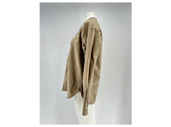 Autre Marque Camisa MARGAUX HOWELL Taupe de algodón L Castaño - vista 4