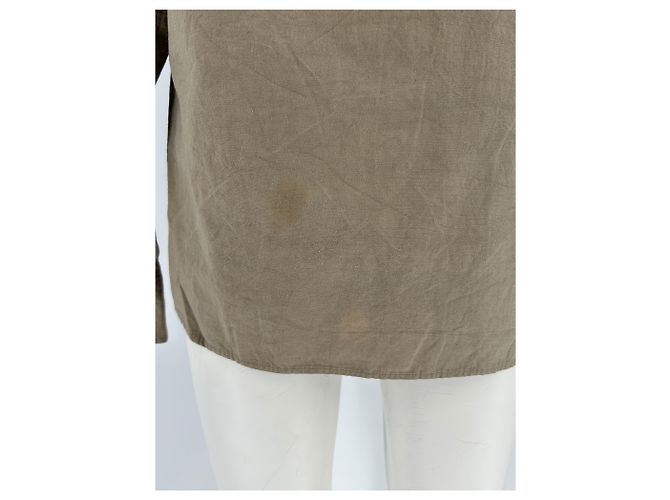 Autre Marque Camisa MARGAUX HOWELL Taupe de algodón L Castaño - vista 6