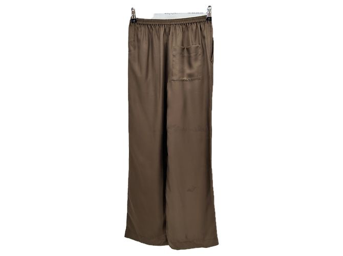 Autre Marque Pantalón de seda marrón "Alera" Castaño - vista 2