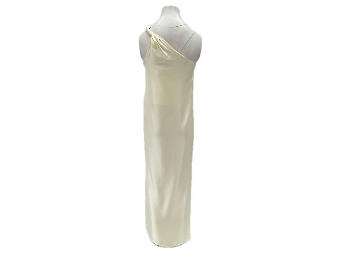 Autre Marque Vestido largo asimétrico beige - vista 2