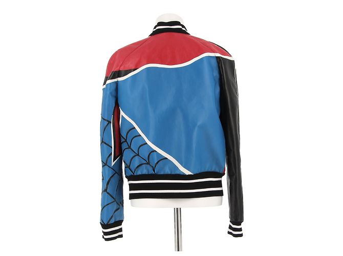 Valentino Garavani Leder Bomber 'Spider-man' Rot - Ansicht 2