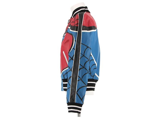 Valentino Garavani Leder Bomber 'Spider-man' Rot - Ansicht 3