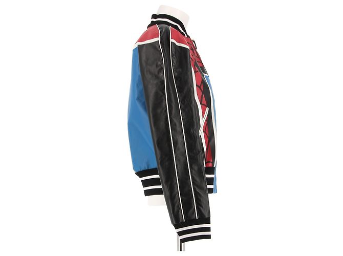 Valentino Garavani Leder Bomber 'Spider-man' Rot - Ansicht 5
