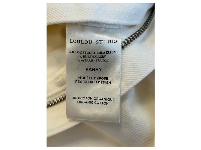 Autre Marque Mono de denim blanco LOULOU STUDIO - vista 4