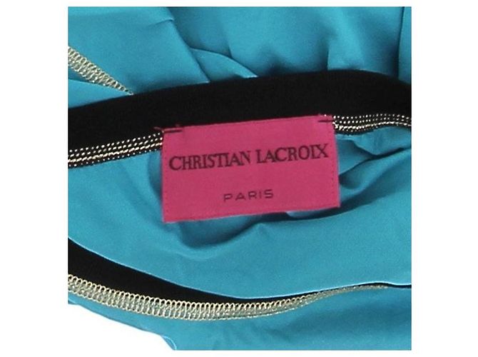 Camiseta azul de algodón Christian Lacroix manga 3/4 - vista 5