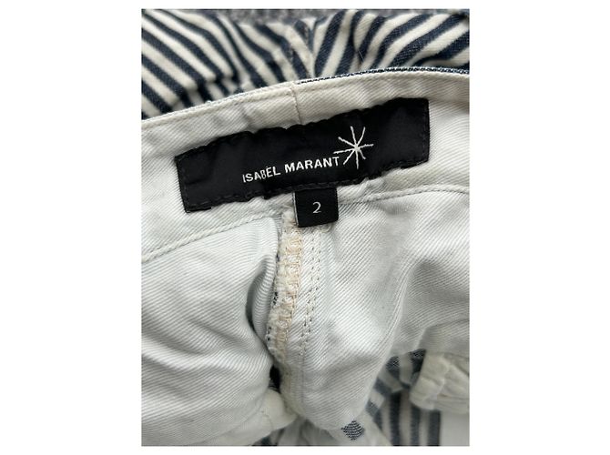 Pantaloncini mini a righe Isabel Marant neri in cotone Nero - vista 3
