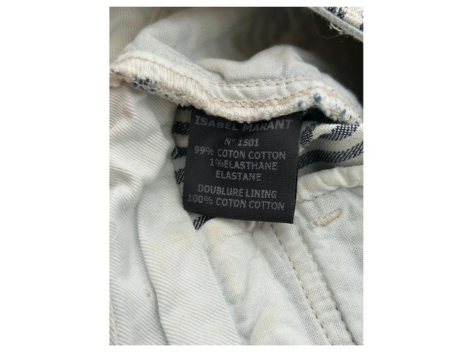Pantaloncini mini a righe Isabel Marant neri in cotone Nero - vista 4