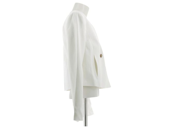 Autre Marque LOULOU STUDIO Mally kurze Jacke weiß - Ansicht 3