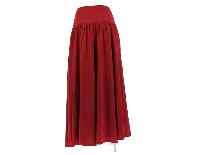 Autre Marque Falda larga roja Romy de viscosa LOULOU DE SAISON - vista 2