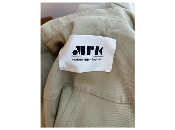 Maison Rabih Kayrouz Trench beige de algodón - vista 5