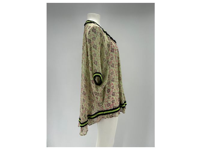 Autre Marque Blusa POUPETTE ST BARTH Verde con Estampado Floral de Algodón - vista 3