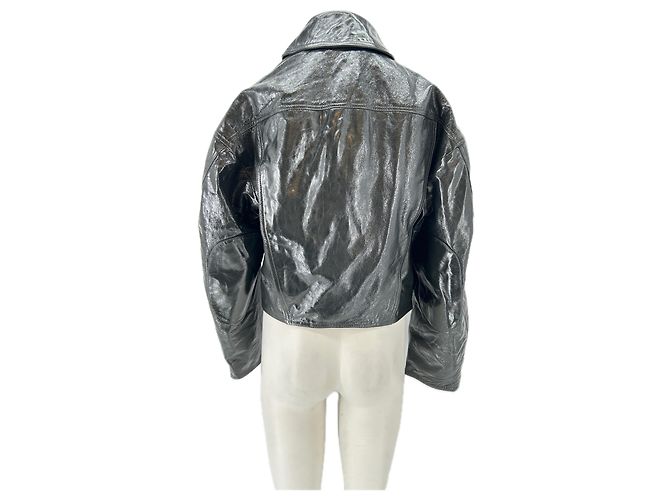 A.L.C Lederjacke schwarz Crop - Ansicht 2
