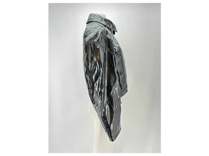 A.L.C Lederjacke schwarz Crop - Ansicht 3