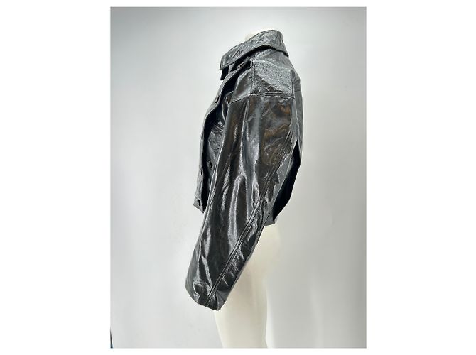 A.L.C Lederjacke schwarz Crop - Ansicht 4