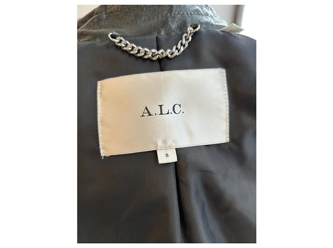 A.L.C Lederjacke schwarz Crop - Ansicht 5