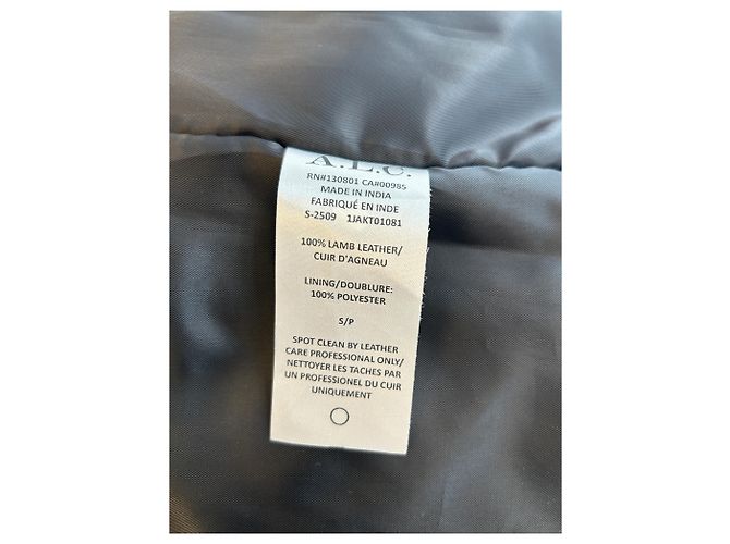 A.L.C Lederjacke schwarz Crop - Ansicht 6