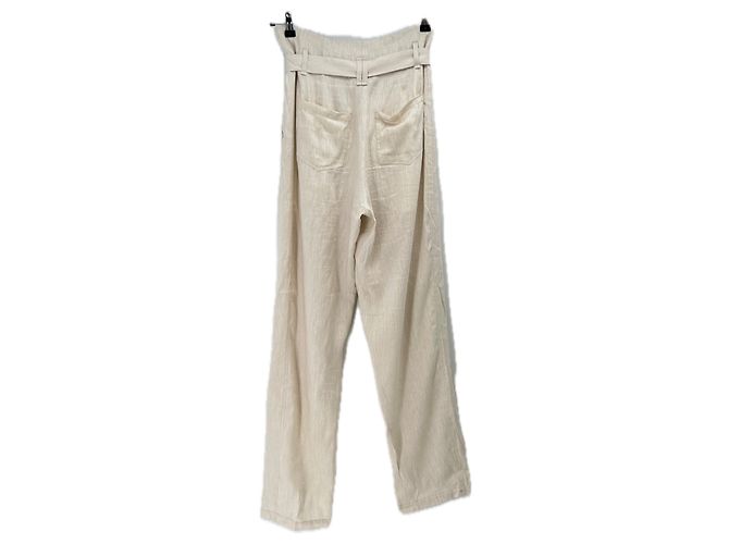 Pantalones Iro Beige de Algodón - vista 2