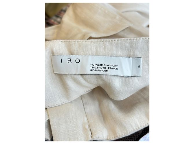 Pantalones Iro Beige de Algodón - vista 3