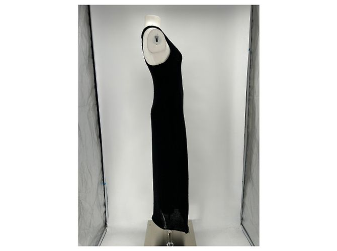 Autre Marque Robe longue noire à bretelles BOA - vue 3