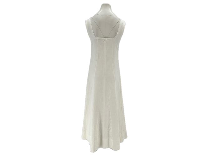 Autre Marque Vestido de ramio blanco - vista 2