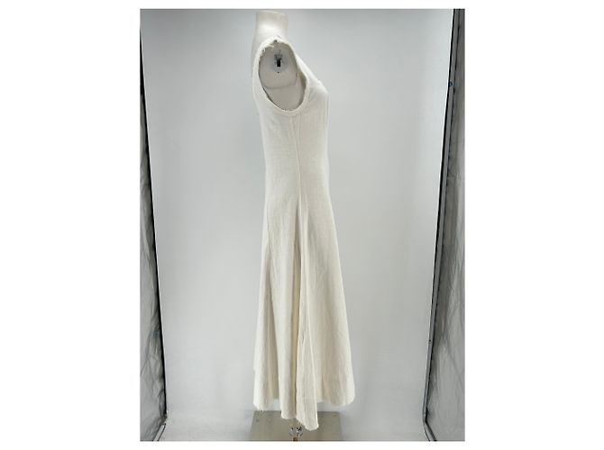 Autre Marque Vestido de ramio blanco - vista 3