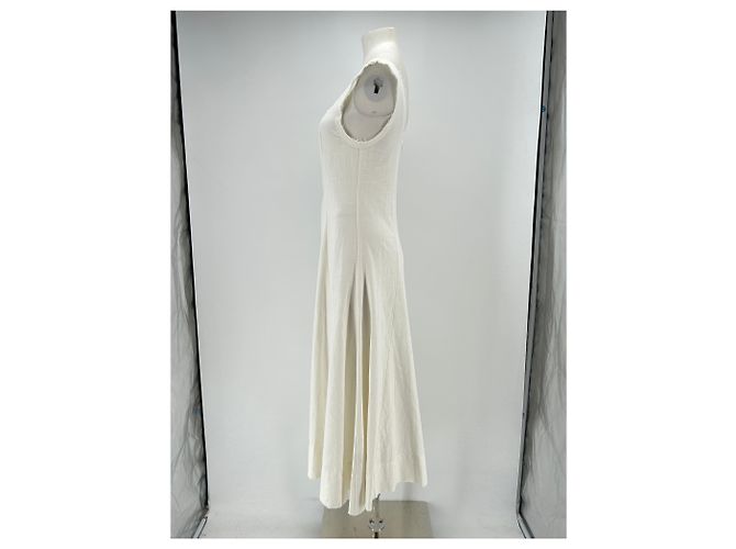 Autre Marque Vestido de ramio blanco - vista 4