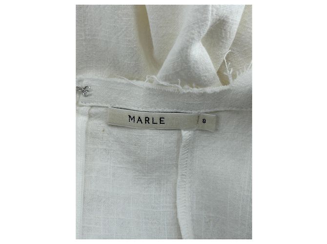 Autre Marque Vestido de ramio blanco - vista 5