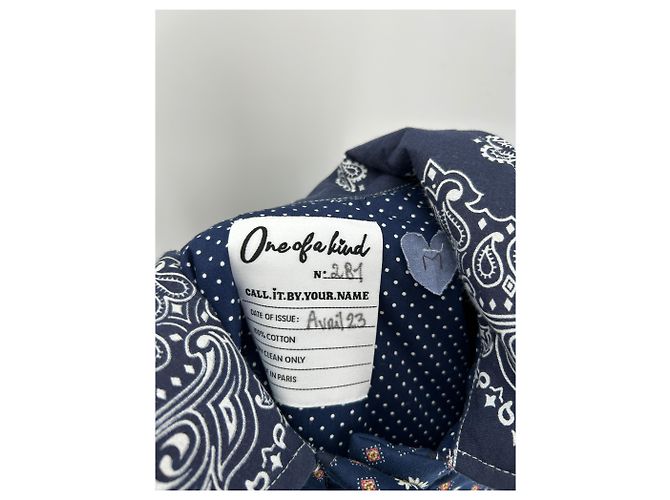 Autre Marque Chaqueta patchwork de algodón azul marino - vista 5