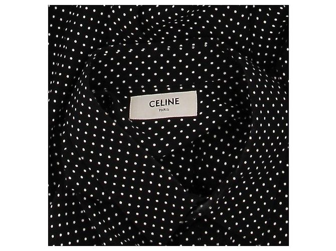 Camisa Céline de lunares negra de viscosa Negro - vista 5