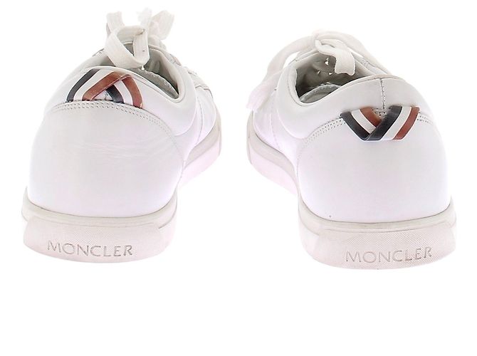 Moncler White Leather Sneakers - view 5