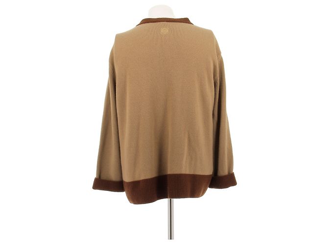 Cárdigan Loewe de lana estampado marrón Castaño - vista 2
