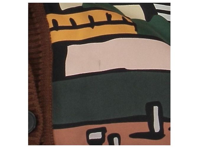 Cárdigan Loewe de lana estampado marrón Castaño - vista 5