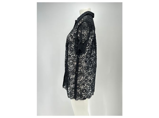 Staud Camicia nera ricamata a maniche corte Nero - vista 4
