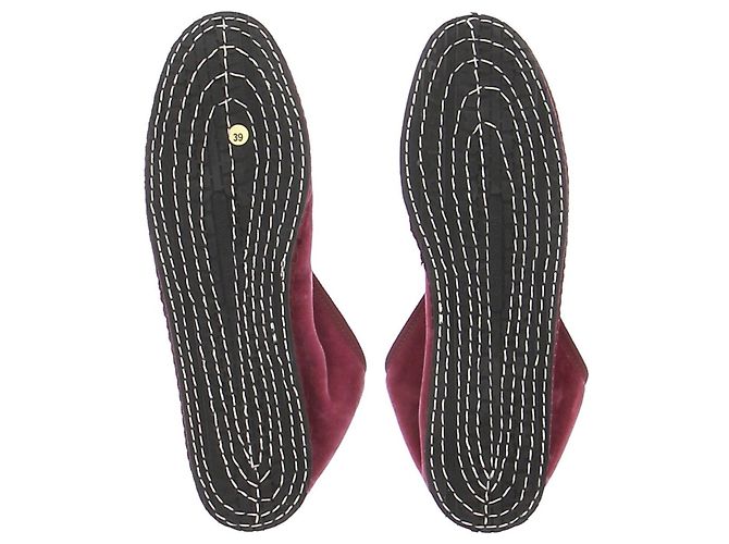 Pierre Balmain Samtballerinas Bordeaux - Ansicht 7