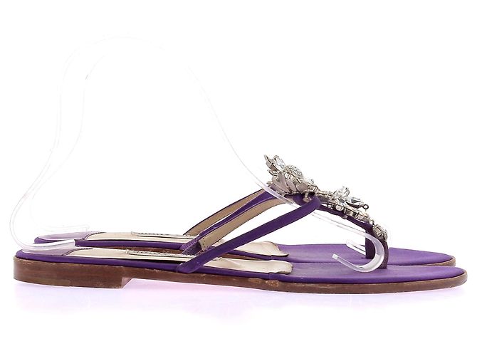 Jimmy Choo Sandali viola con strass Porpora - vista 2