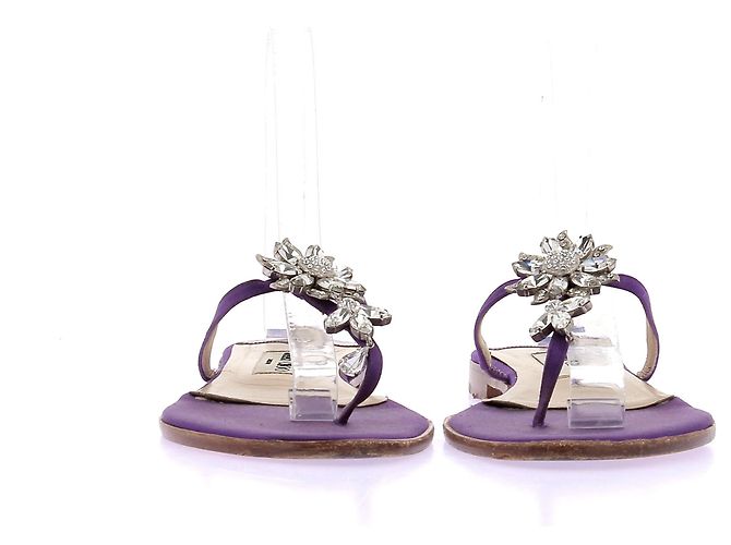 Jimmy Choo Sandali viola con strass Porpora - vista 4