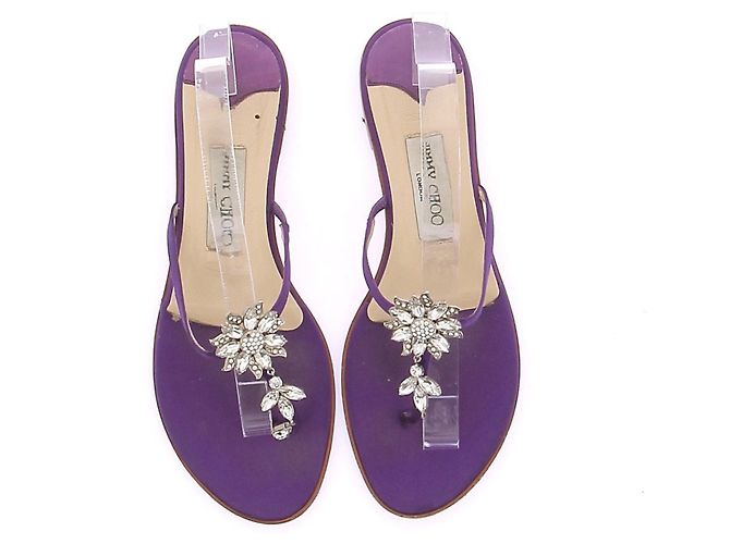 Jimmy Choo Sandali viola con strass Porpora - vista 6